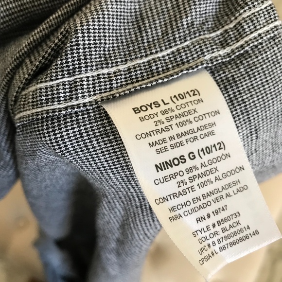 Wrangler Boys Grey Button Tee - size Large (10/12) - Picture 5 of 5